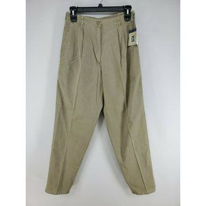 Woolrich Pants Women's Size 16 Regular Tan Pleated Front Taper Leg